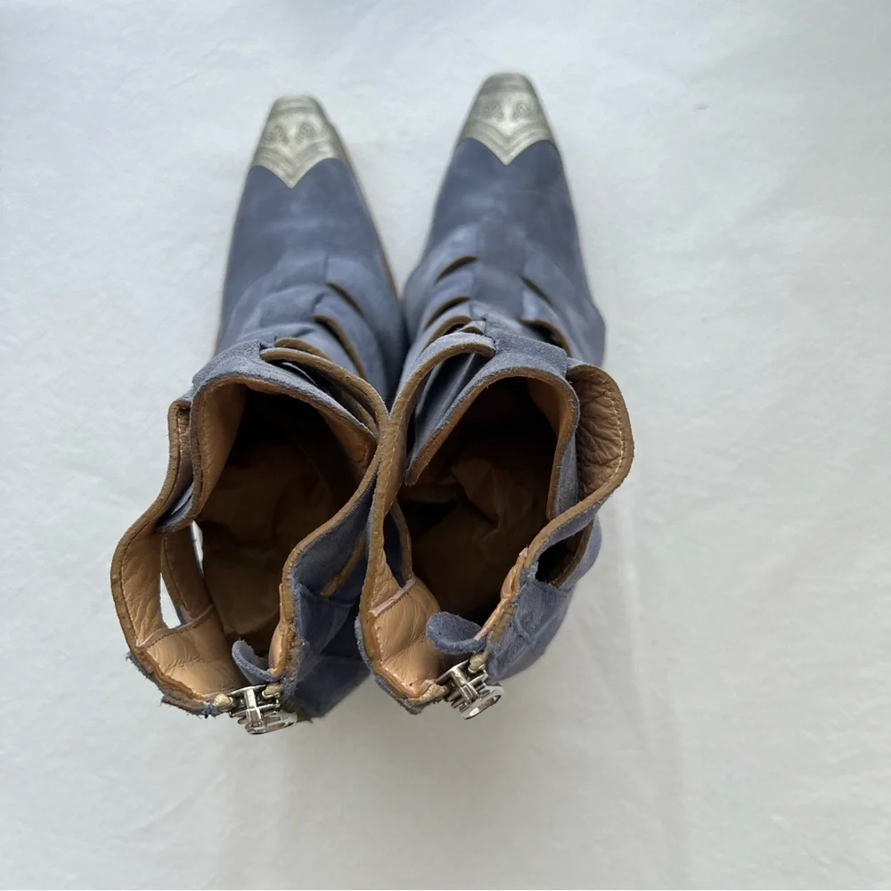 FREE PEOPLE Women’s BRAYDEN Fisherman Western Booties Snip Toe New Size 6